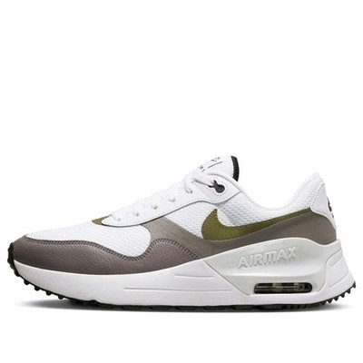Nike Air Max System Men's 9.5 White/ Medium Olive DV7587 100