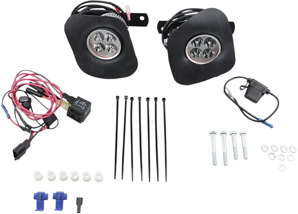 Luces LED de conducción con capucha inferior Rivco Products motocicleta bicicleta de calle GL18006L2 Foto 2 de 4