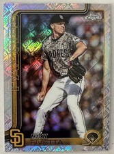 2025 Topps Chrome Update Topps Logo Refractor Card #USC114 Nick Pivetta Padres