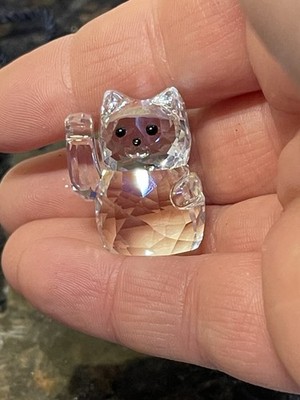 Swarovski Crystal Lucky Cat Japanese Figurine Display Object | eBay
