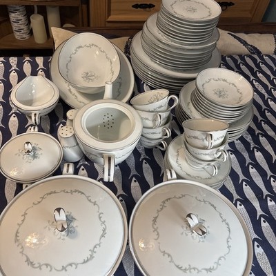 Vintage Noritake Porzellan CHAUMONT 6008 62-tlg. Geschirrset 