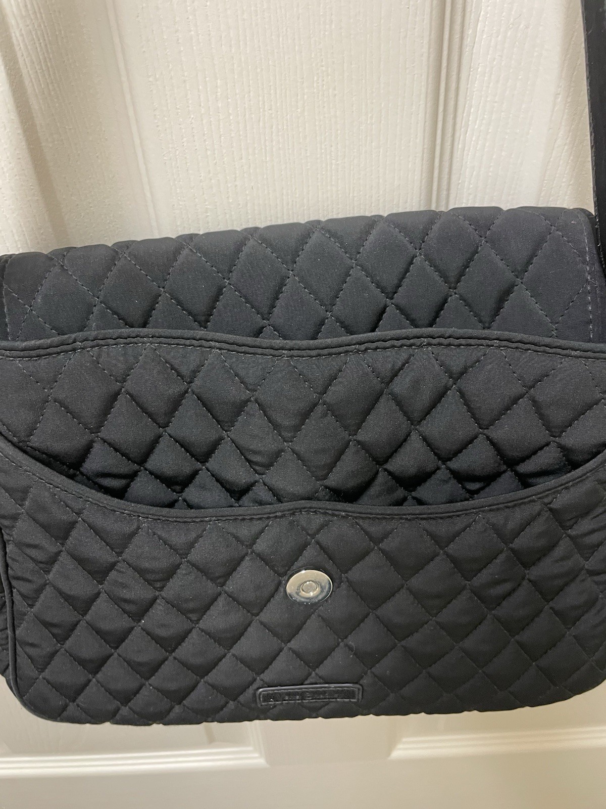 Vera Bradley Solid Black Fold Over Crossbody Shou… - image 5