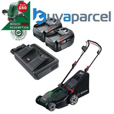 Image of Bosch Rotak 18V2-43 Twin 18v 36v Cordless Lawnmower Mower 43cm 2 x 4.0ah Battery