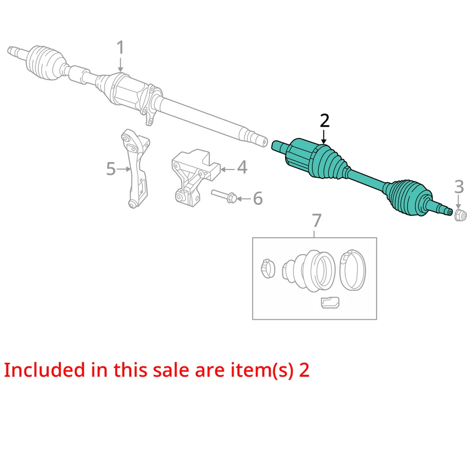 Chrysler 200 2015-2017 eje conductor delantero CV C/V FI4VB Foto 3 de 4
