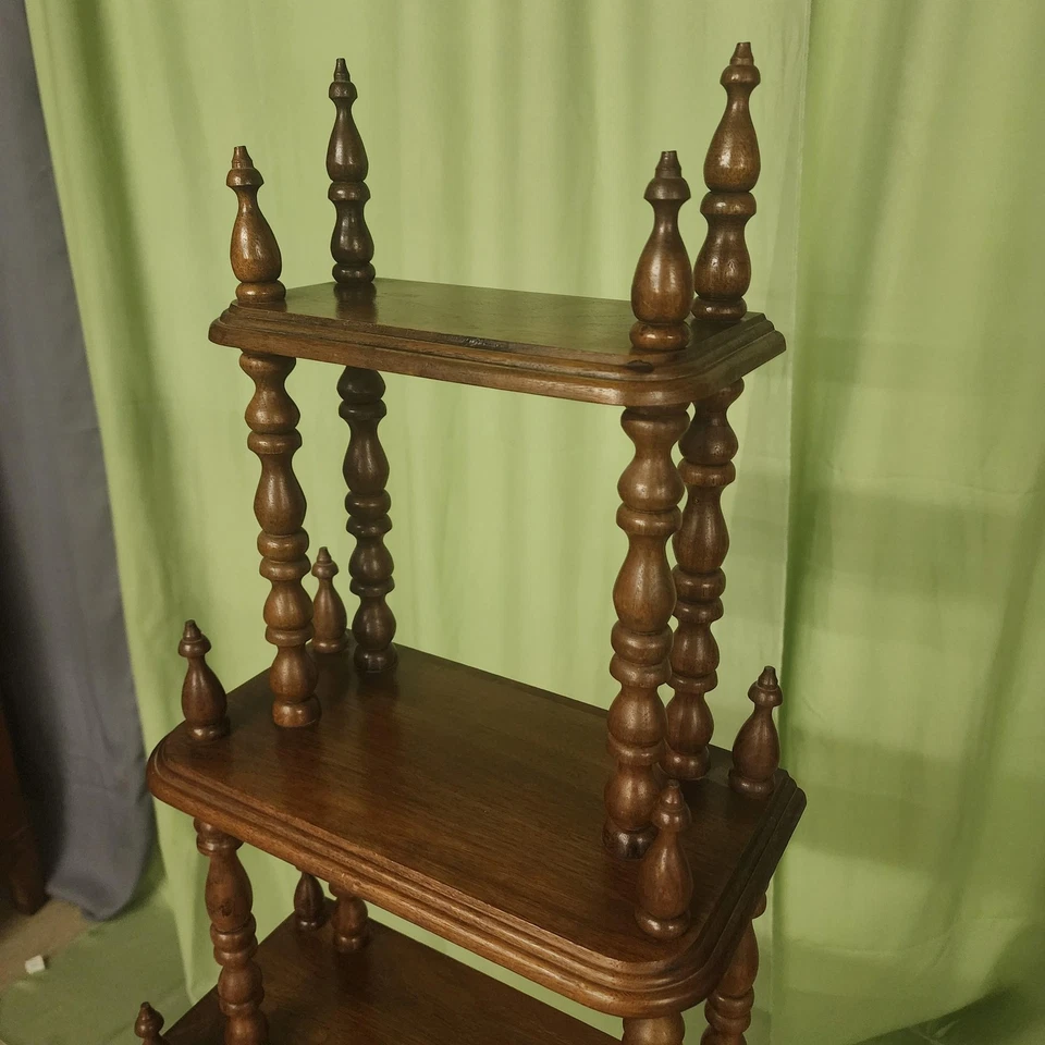 Деревянная витрина Etagere Whatnot 5-уровневые наконечники для шпинделя антикварные высокие - Изображение 2 из 4