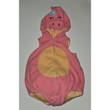 Carter's Pink Dragon Halloween Costume Baby Girl 6-9 Months Fleece Hood Dinosaur