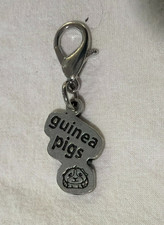 Guinea Pigs Lobster Clasp Silver Charm Backpack Phone Keychain Hook Hanger Chubb