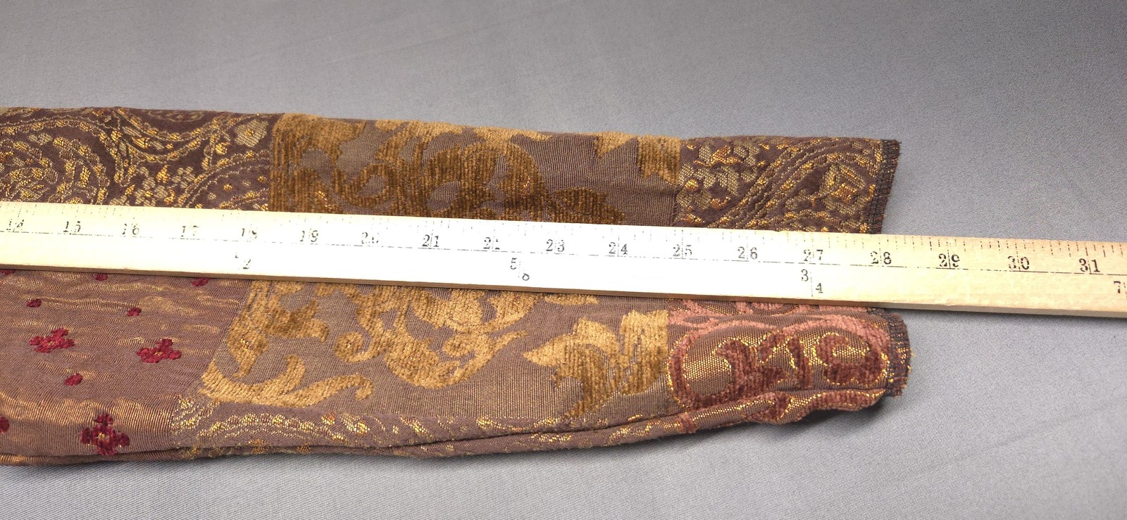 Patchwork Tapestry Jacket Womens Large Brown Red … - image 16