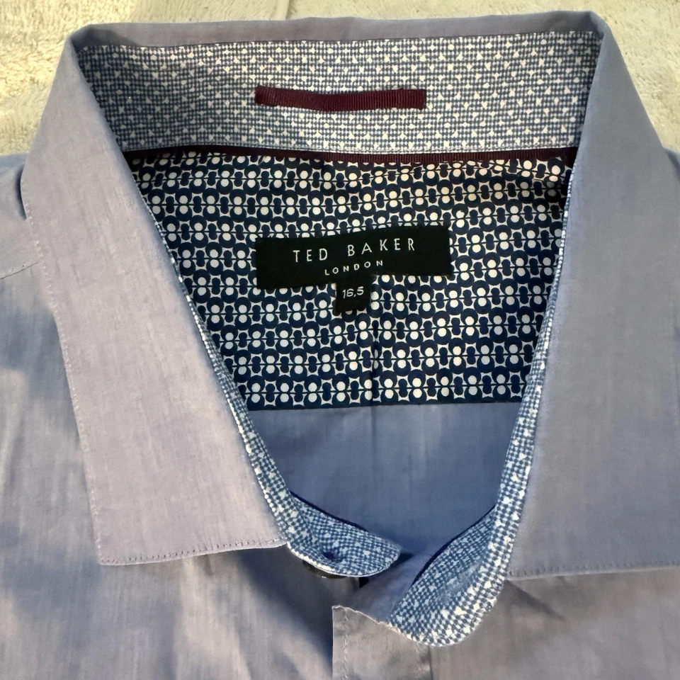 Camisa Ted Baker London Para Hombre Puño Francés Manga Larga Talla X Grande Foto 3 de 4