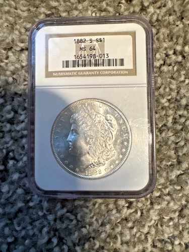1882 S morgan dollar NGC MS64 ~
