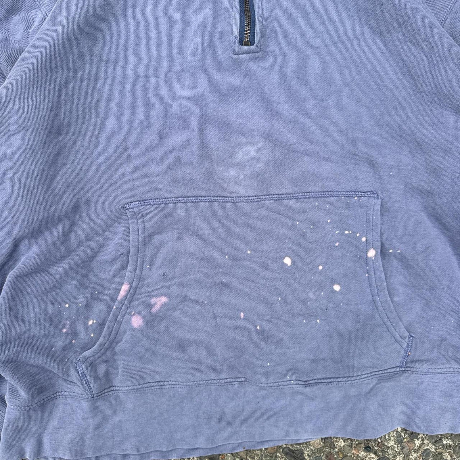 Sun-Faded Old Navy Quarter Zip Hoodie – Size Large image 3
