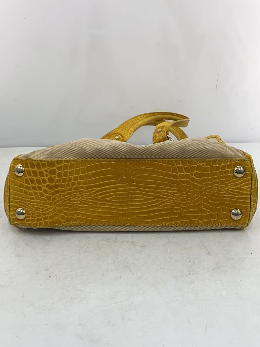 CELINE Boogie Bag Python Embossed Canvas Tote Bag… - image 4