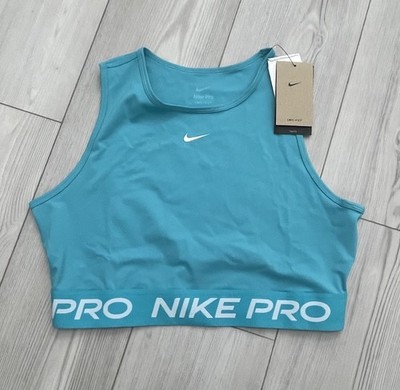 Nike Nike Pro Dri-FIT Cropped Tank Top Green/White Size L FZ3615-345