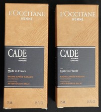 NEW Lot Of 2 - L'Occitane En Provence CADE After Shave Balm 2.5 oz / 75 ML