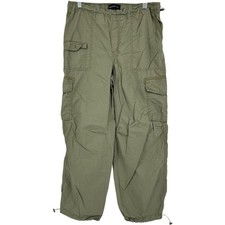 Women's Green Aeropostale Baggy Skater Grunge Punk Parachute Cargo Pants XS