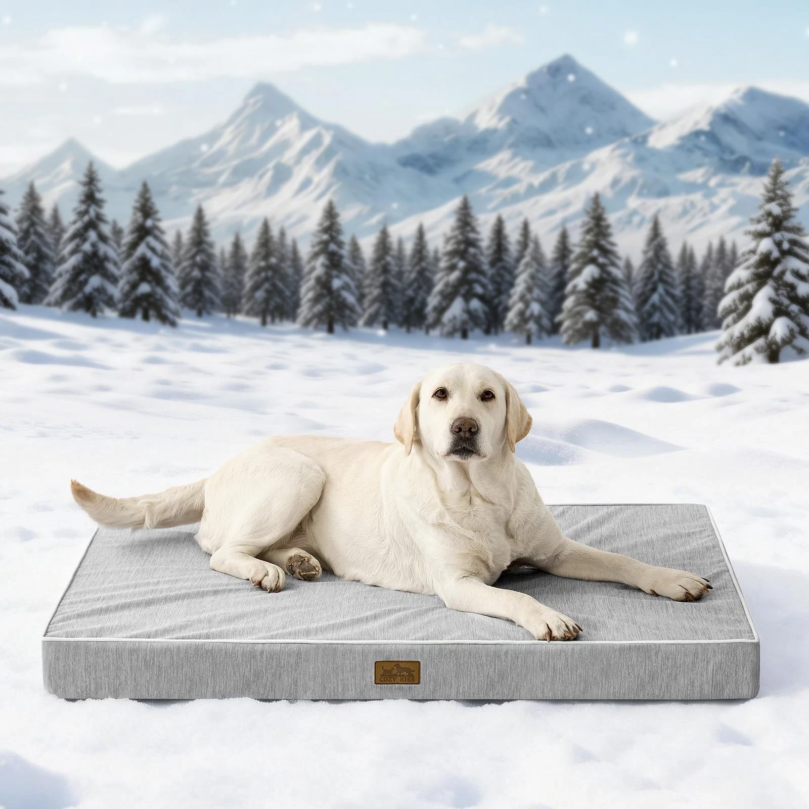 Large Orthopedic Dog Bed, Cooling Dog Beds for Large Dogs, Washable Pet Bed w...
