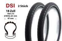 2 StüCk 18 Zoll Reifen 18X1.75 City Mantel Reflexstreifen 47-355