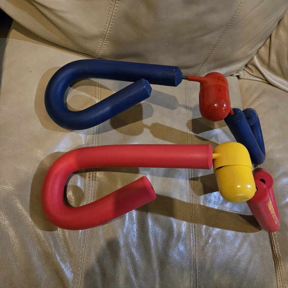 De colección 1991 Original Thigh Master Por Suzanne S. Thigh Master Azul Rojo y Dorado Foto 4 de 4