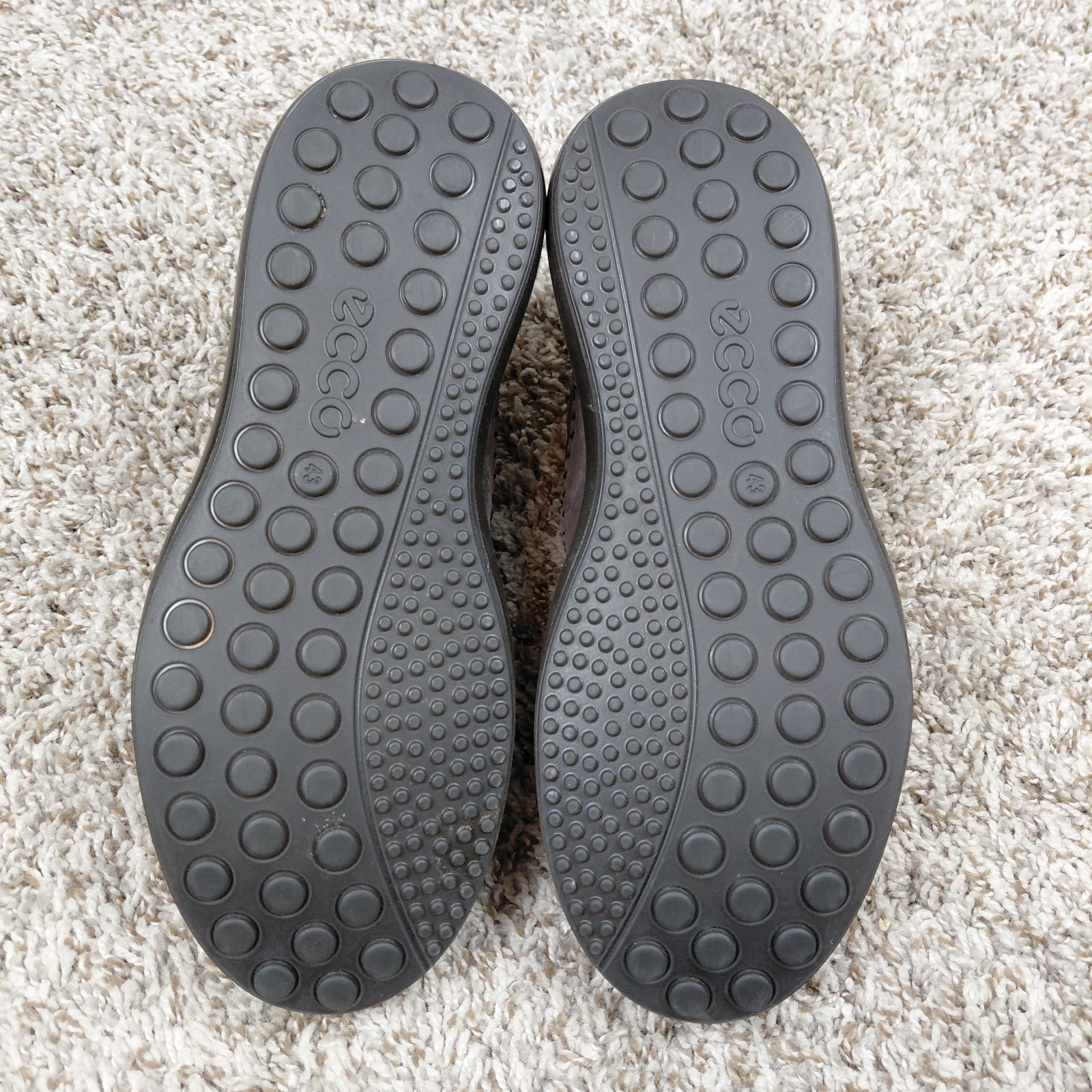 ECCO Seawalker Shoes Mens 43 EU 9-9.5 US Brown Leather Casual Walking Comfort