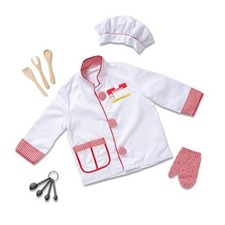 Melissa  Doug Chef Costume, Pretend Play Dress Up Frustration-free Packaging
