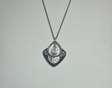 Silpada Sterling Silver and Crystal Designer Sample Necklace 18"  N2801 