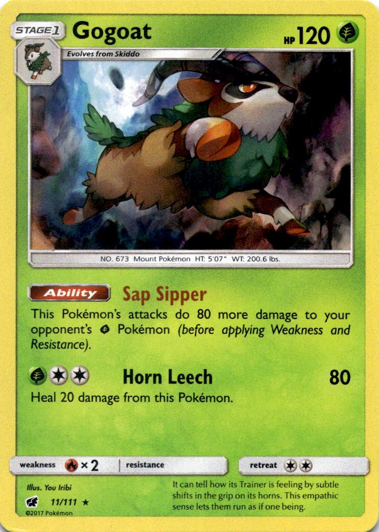 GOGOAT 11/111 HOLO R CRIMSON INVASION POKEMON HOLO MP