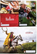 NEW Set of 7 ORIGINAL Marlboro Man Promotional Poster 11.5" x 16" Cowboy Ad !!!