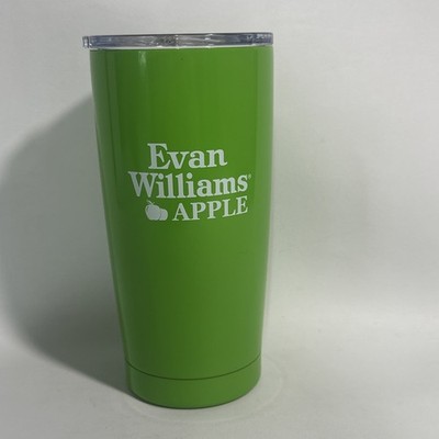 Evan Williams Apple Bourbon Collectible Tumbler Stainless Steel Green Travel Mug