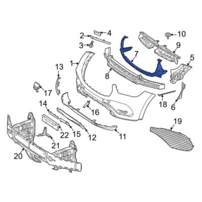Mercedes Benz GLS450 2020 Front Upper Radiator Support Bracket OE 