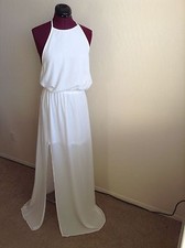 NEW SHOW ME YOUR MUMU $168 Heather Halter Maxi Dress*Ivory Crisp*Large