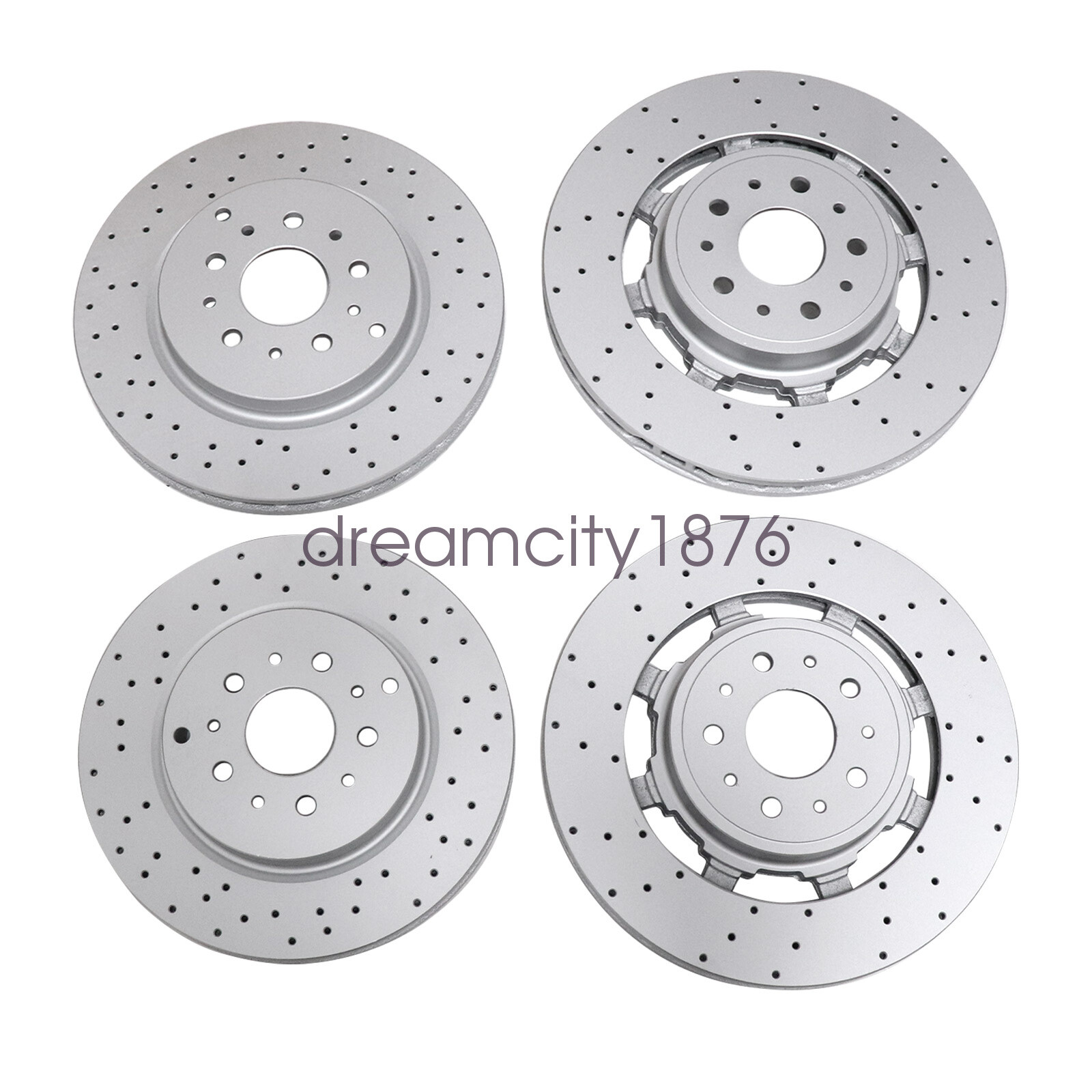 Fits For Maserati GranCabrio 2010- 2019 Brake Rotors Front+Rear 235318 228411