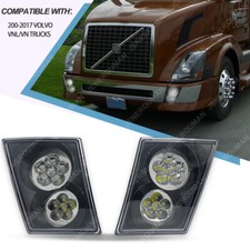Pair Fog Lights For 2003-17 Volvo Vnl Vn Haul Truck Led Front Bumper Lamps Lhrh