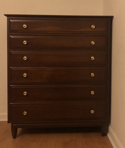Dresser Tall Dark Hardwood Good Condition Ebay