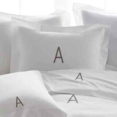 SWEET DREAMS Custom Embroidered Fine Hotel White Bed Linen Pure Cotton T200 Personalisable