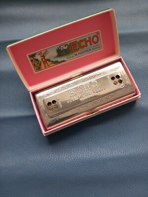 M. Hohner Mundharmonika ''The Echo Harp'' Harmonica im Etui - wie neu