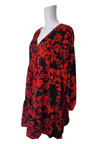 IN THE STYLE Shift Dress Size Medium 12 Black & Red Smock Womens NEW EU40 RRP£24 - Picture 10 of 12