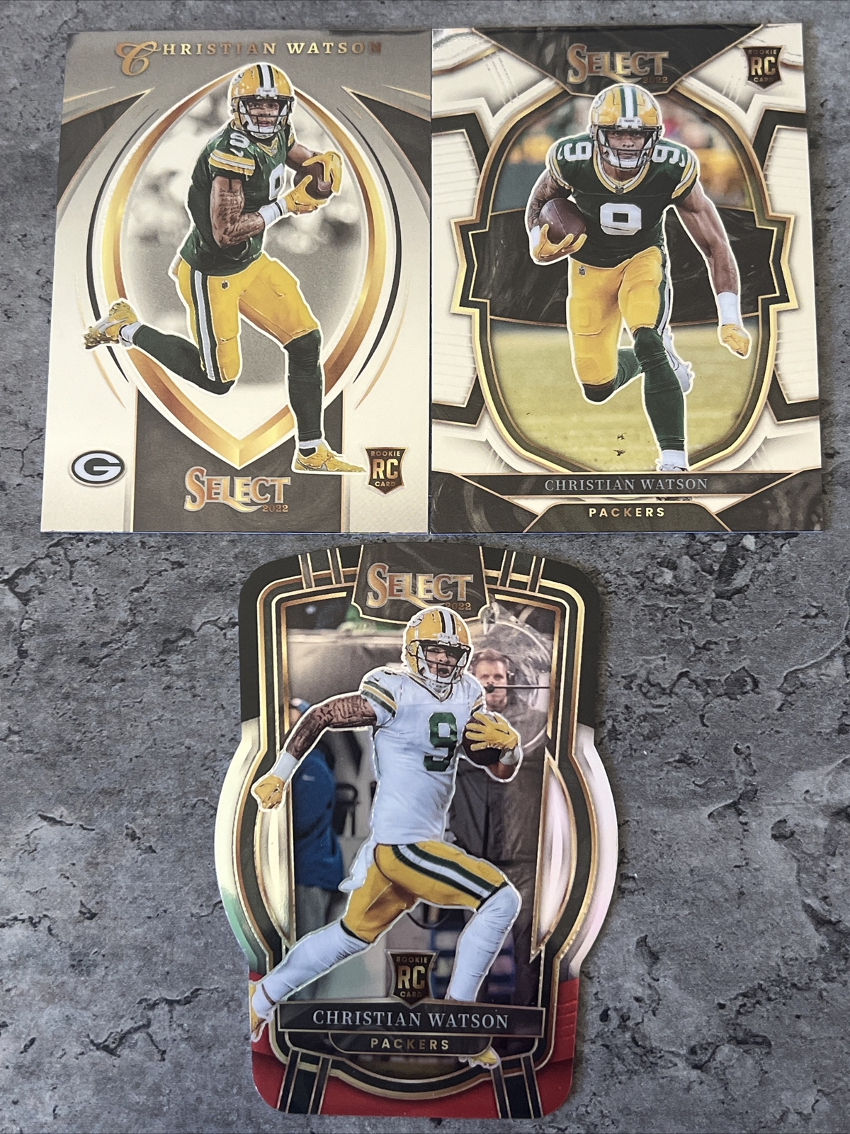 Christian Watson 2022 Select Football Club Level Die Cut Red/Black Prizm RC!🔥📈