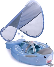 Mambobaby Add Tail Baby Float with Sun Canopy – Special Edition Blue