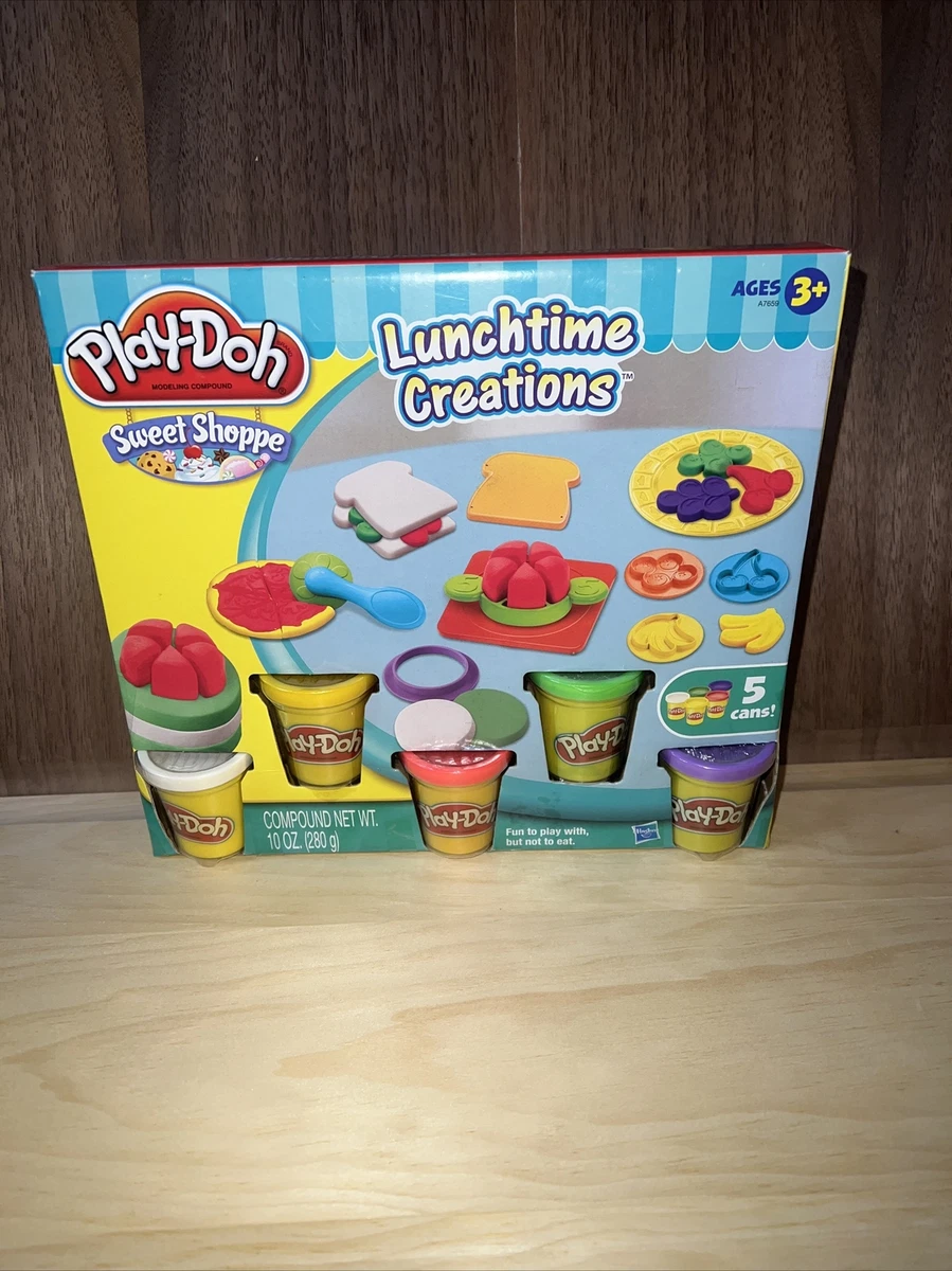 NIB Play Doh Sweet Shoppe Lunchtime Creations Food Set with 5 Cans of Dough