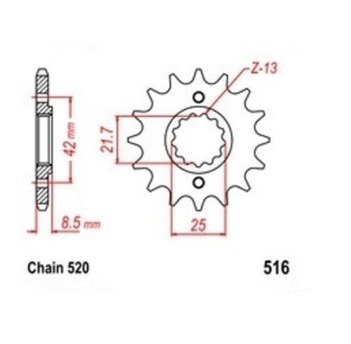 Pignon 15 Dents Chaîne 520 pour KAWASAKI KLR 600 : Rénovez votre Transmission 1990