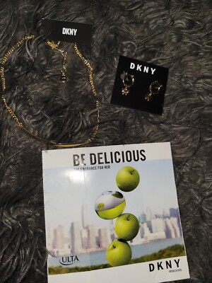 DKNY 2-Piece Heart Earring & Jewelry Set with Perfume Sample  