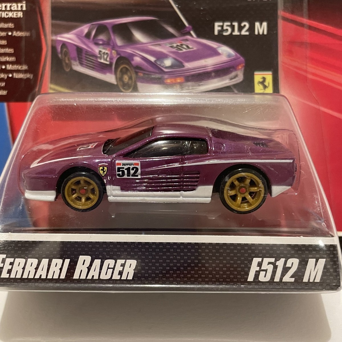Hot Wheels Ferrari Racer F512 M Purple #512 New old stock