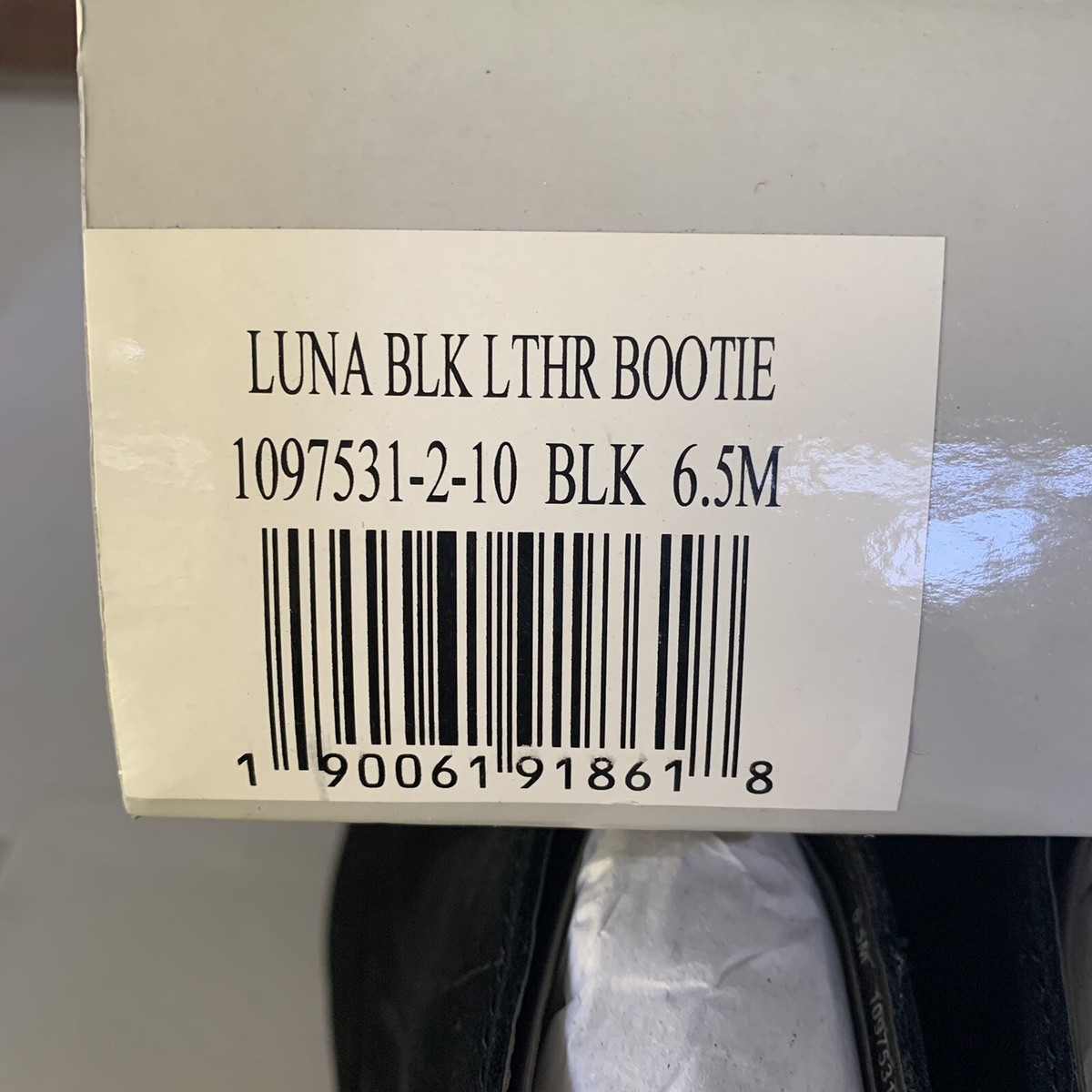 ARRAY Luna Women's Black Leather Low Block Heel Ankle Boots US 6.5