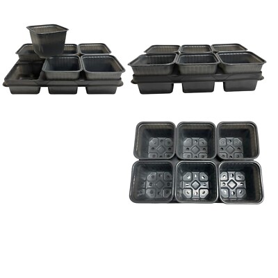 Anzuchtpalette mit 6 Töpfe 11x11 cm grau und Transporttray