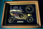 Linden Car Clock-Made from Clock Parts-1910 Touring Car Watch Clock-Works-Rare — photo 1