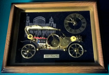 Linden Car Clock-Made from Clock Parts-1910 Touring Car Watch Clock-Works-Rare