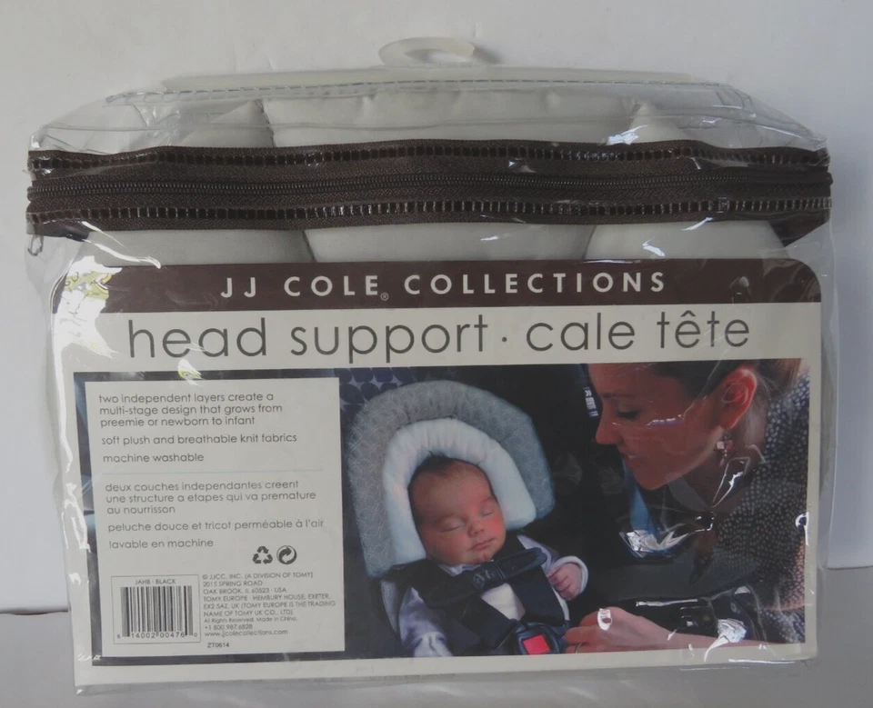 Soporte reposacabezas de bebé JJ Cole negro gris estampado regalo Foto 2 de 4