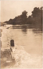 535 Mile Marker in Unknown River Unidentified Scenic View 1900s RPPC Postcard