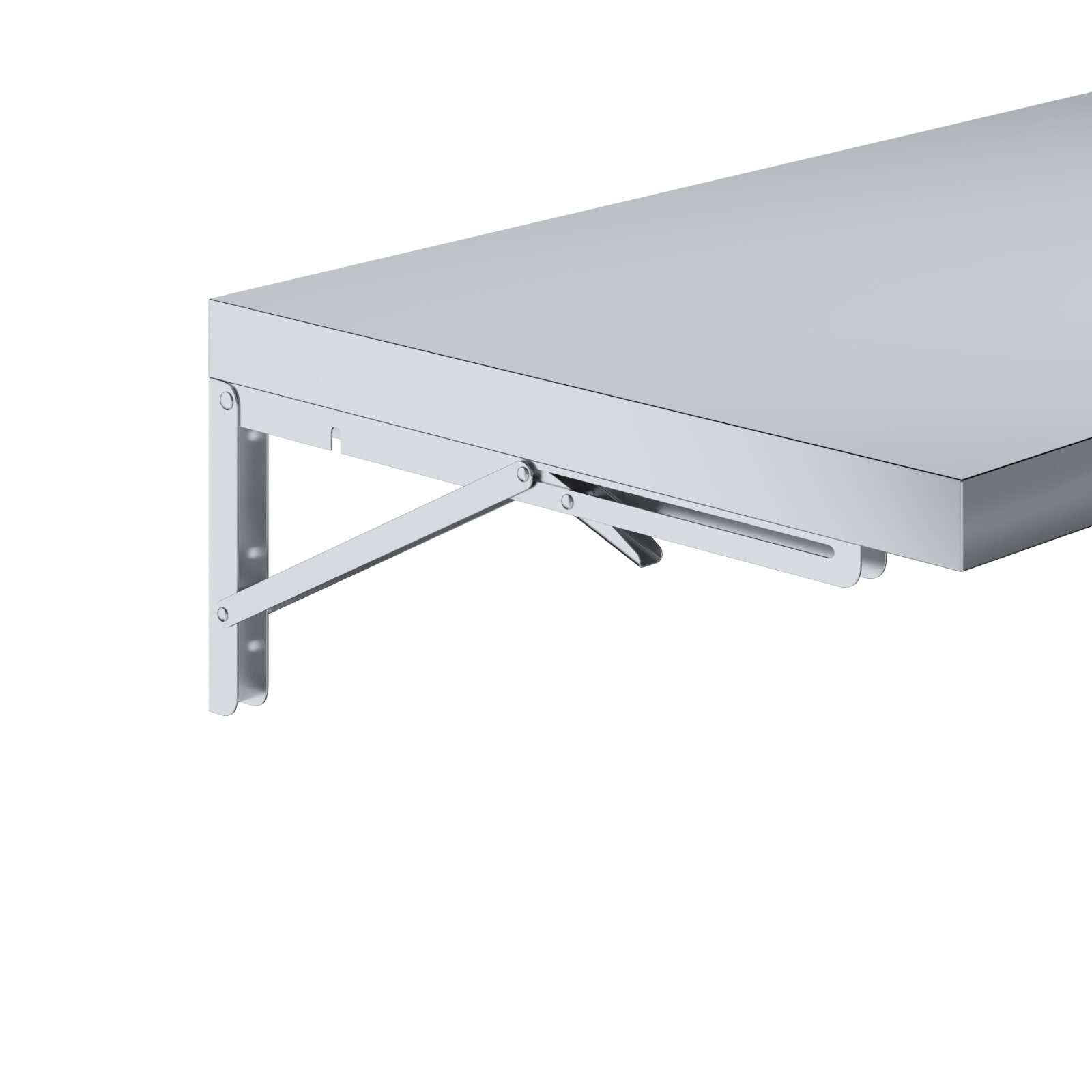 AmGood 18 in. x 72 in. Stainless Steel Folding Wall Shelf