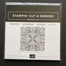 Stampin Up PARISIAN FLOURISH 6x6 3D Embossing Folder - Vintage Style, Tile